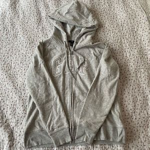 Womens' GAP Y2k Gray Zip-Up Jacket Hoodie